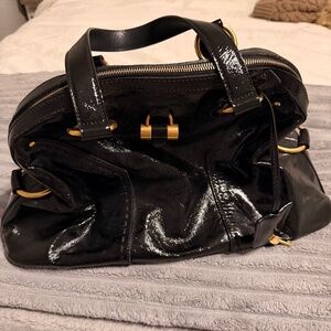 YSL Patent Muse Leather Bag